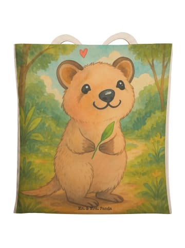 Mr. & Mrs. Panda Strandtasche Quokka Happy Design ohne Spruch in Weiß