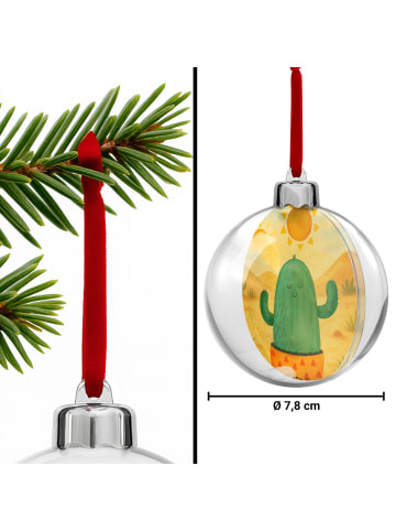 Mr. & Mrs. Panda christbaumkugel Kaktus Sonne Design ohne Spruch in Weiß