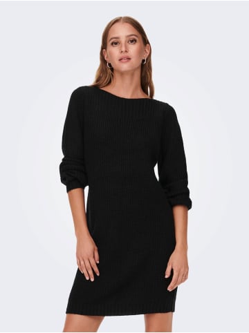 JACQUELINE de YONG Langarm Strickkleid JDYWHITNEY MEGAN Boat Dress Pullover in Schwarz