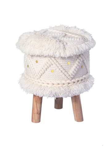 Kayoom Hocker Bohist boho in creme