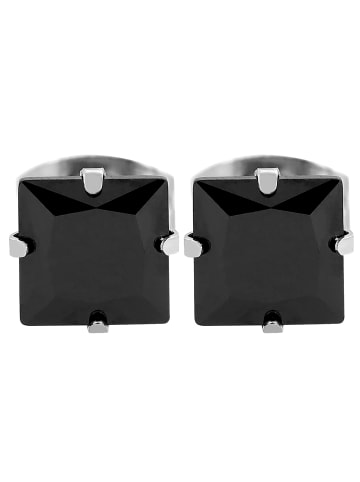 Adeliás Damen Ohrringe – Ohrstecker aus Edelstahl mit Zirkonia in silber