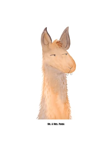 Mr. & Mrs. Panda Wasserflasche Lamakopf Genervt ohne Spruch in Weiß