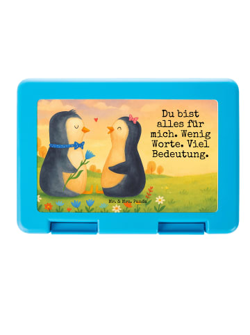 Mr. & Mrs. Panda Bento Box Pinguin Pärchen Design mit Spruch in Weiß