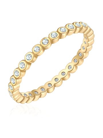 Glanzstücke München Ring aus Sterling Silber mit Zirkonia in gelbgold