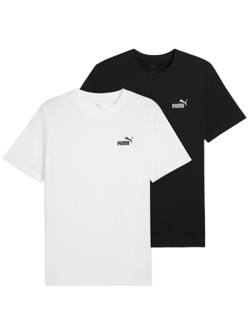 Puma T-Shirt 2er Pack in Schwarz/Weiß