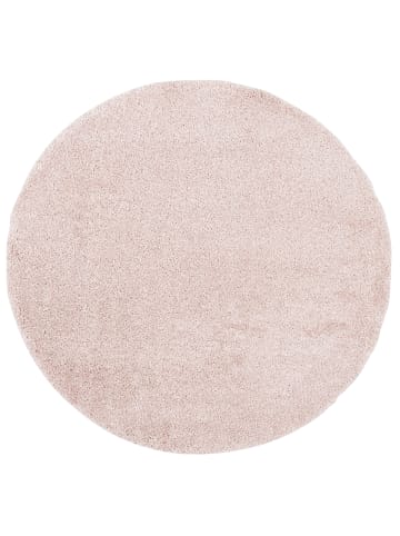 Pergamon Hochflor-Teppich Aloha Rund in rosa