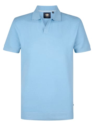 Petrol Industries Gestricktes Poloshirt Surf in Blau