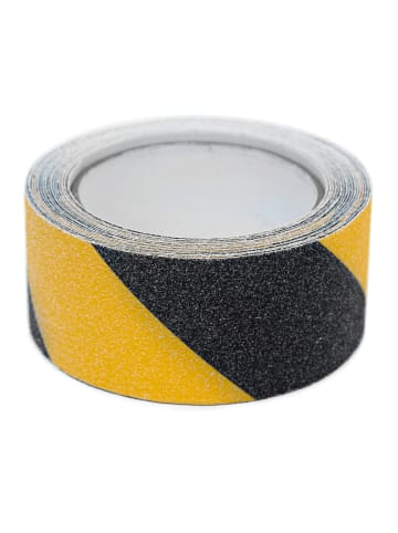 relaxdays 5 x Antirutsch-Klebeband in Schwarz/Gelb - 50 mm x 5 m
