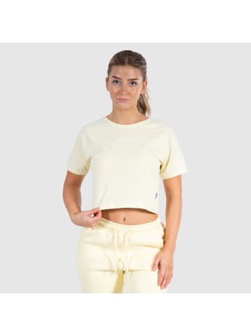 SMILODOX Crop T-Shirt Nalani in Gelb