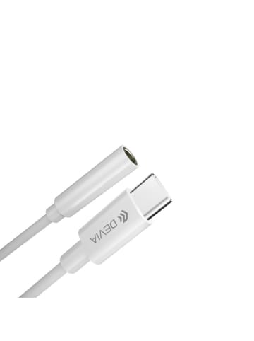 COFI 1453 Kopfhöreradapter USB-C auf 3,5 mm Klinke in Weiß Adapter 0,10m in Weiß