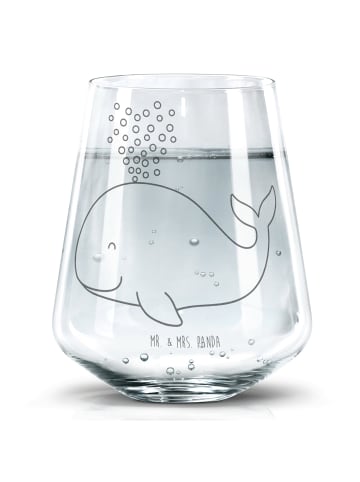 Mr. & Mrs. Panda Trinkglas Wal Konfetti ohne Spruch in Transparent
