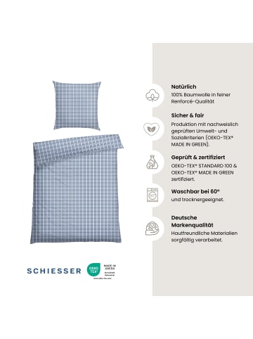 Schiesser Renforcé-Bettwäsche-Set Kate in Hellblau