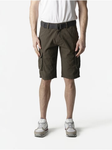 KOROSHI Herren cargo baumwollshorts in oliv