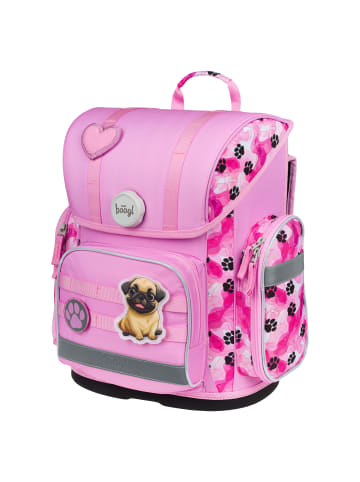 BAAGL Schulranzen Ergo in Rosa Pfötchen - 27x39x17cm