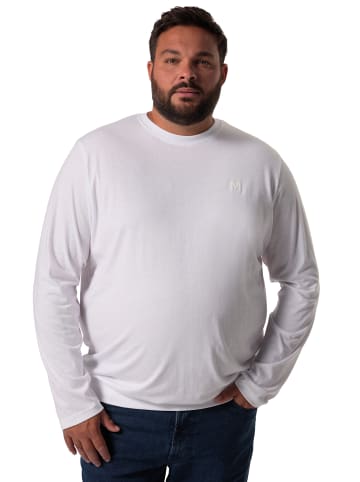 Men Plus Kurzarm T-Shirt in schneeweiß