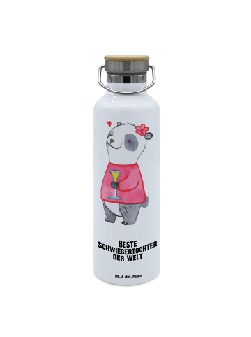 Mr. & Mrs. Panda Sportflasche Panda Beste Schwiegertochter der W... in Weiß