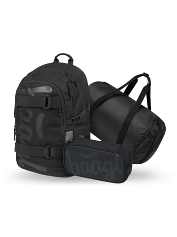 BAAGL 3-tlg. Set: Schulrucksack Skate in Schwarz Uni