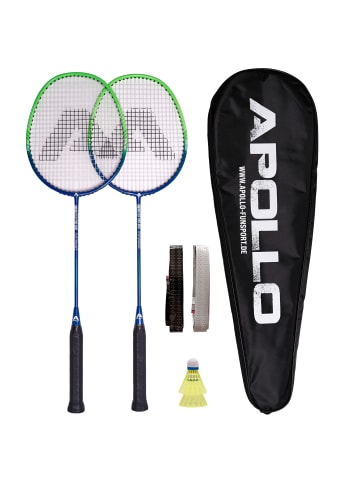 Apollo Badminton Set " Badminton Match Pro 800 " in blau/grün