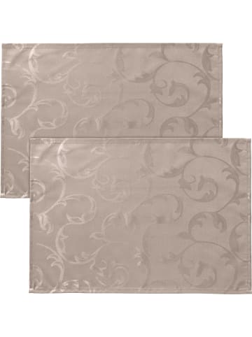 Erwin Müller Jacquard Tischset 2er-Pack Greven in cappuccino