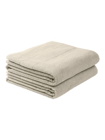 Schiesser 2er-Set: Duschtücher Turin in Helltaupe
