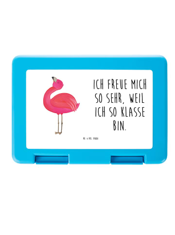 Mr. & Mrs. Panda Lunchbox Flamingo Stolz mit Spruch in Weiß