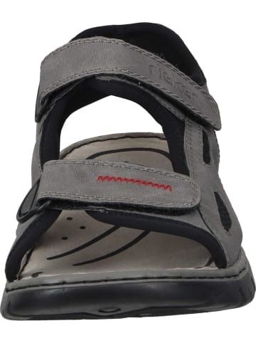 rieker Komfort-Sandalen in cenere/black/schwarz