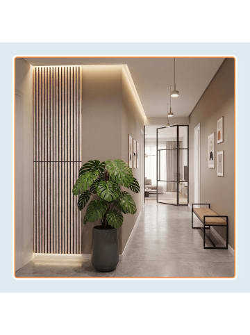 relaxdays 4 x Akustikpaneele in Hellbraun - (B)60 x (H)120 cm