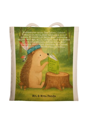 Mr. & Mrs. Panda einkaufsshopper Igel Federschmuck Design mit Sp... in Weiß