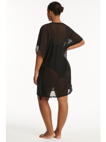 Sea Level ESSENTIALS MESH KAFTAN in BLACK