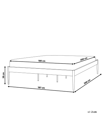 Beliani 2-tlg Doppelbett VAURS in Beige