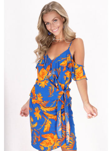 IZIA Top in blue yellow