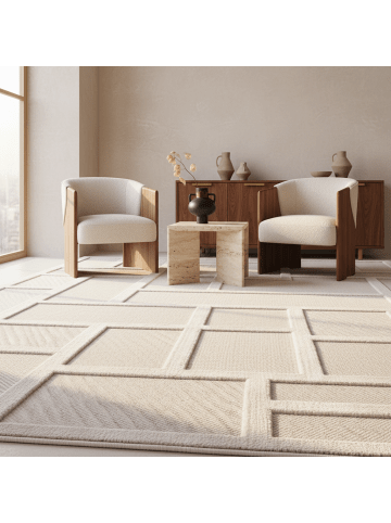 KADIMA DESIGN Teppich Outdoor Waschbar 3D ORTLER Strapazierfähig OEKO-TEX Balkon