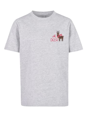 F4NT4STIC T-Shirt Christmas Deer in grau meliert