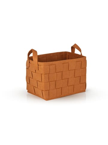 N8WERK Aufbewahrungskorb Filz 35cm rostbraun mit Henkel Braun