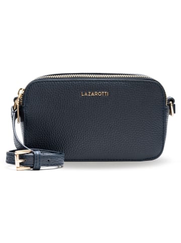 Lazarotti Bologna Leather Umhängetasche Leder 18 cm in navy