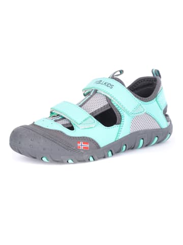 Trollkids Kinder Sportsandale "Lillesand" in Mint/Marineblau