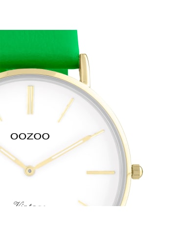 Oozoo Armbanduhr Oozoo Vintage Series grün groß (ca. 40mm)