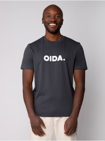 wat? Apparel T-Shirt Oida in India Ink Grey