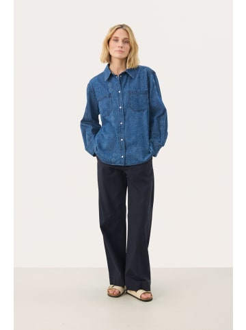 PART TWO Langarm - Hemd TeresaPW Relaxed fit in Denim Dot Print