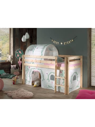 58 aufm Kessel KINDERBETT Karolina 210x114x106 Massivholz Natur Textilset Burg 2