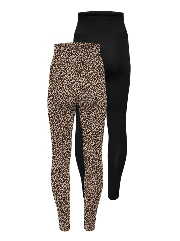 ONLY 2er-Pack Leggings in Black
