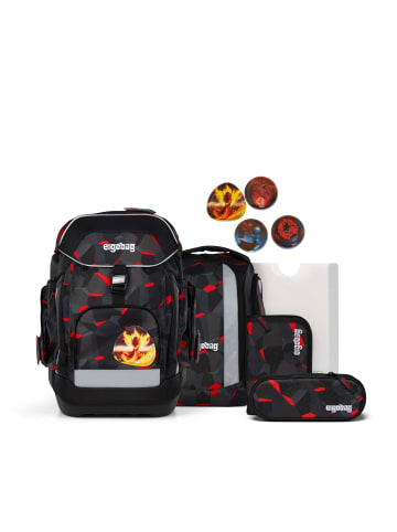Ergobag Grundschulranzen-Set MAXI TaekBärdo 6-tlg. in Schwarz