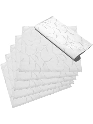 Erwin Müller Jacquard Serviette 6er-Pack Remscheid in weiß