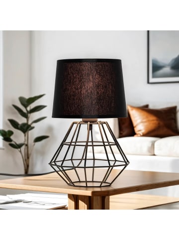 Licht-Erlebnisse Tischlampe Ø 23 x (H)34 cm in SchwarzSchwarz