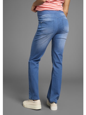 neun 9 monate Umstandsjeans in blue stone washed