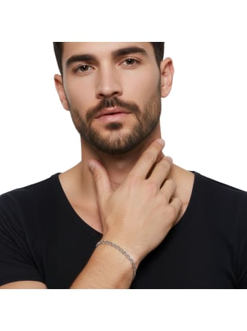 Steel_Art Gliederarmband Herren Ravi silberfarben poliert in silberfarben poliert