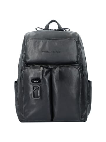 Piquadro Harper Rucksack RFID Leder 46 cm Laptopfach in black