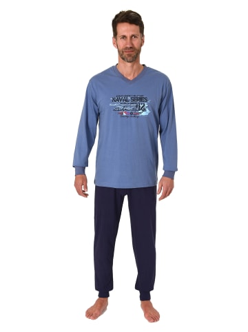 NORMANN Pyjama langeSchlafanzug - 74973 in blau