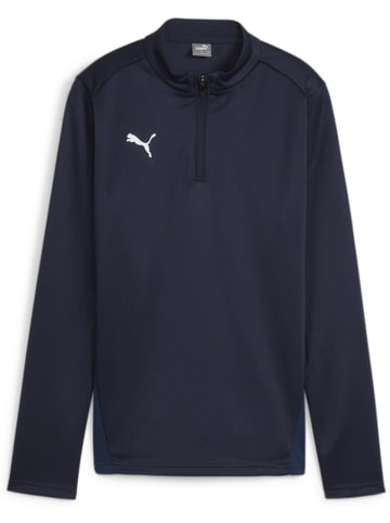 Puma T-Shirt "TeamGoal Training 1/4 Zip Top Wmn" in Blau