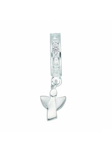 Adeliás Damen 925 Silber Anhänger mit Zirkonia Ø 10 mm in silber
